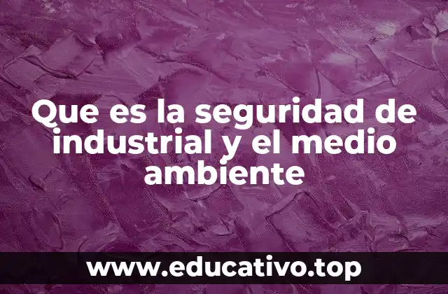 Que es la seguridad de industrial y el medio ambiente