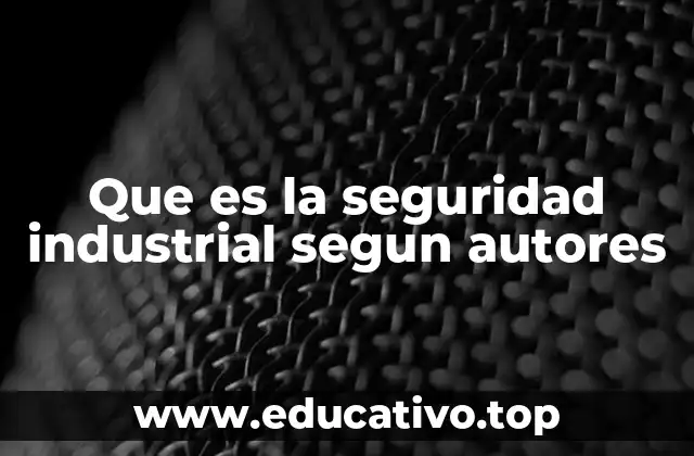 Que es la seguridad industrial segun autores