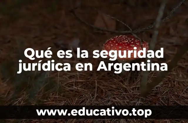 Qué es la seguridad jurídica en Argentina