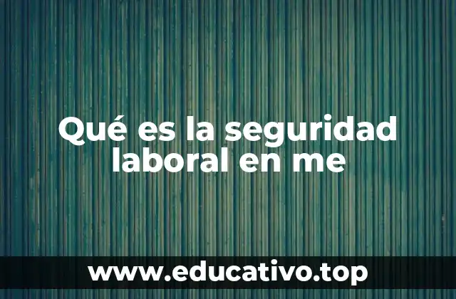 Qué es la seguridad laboral en me
