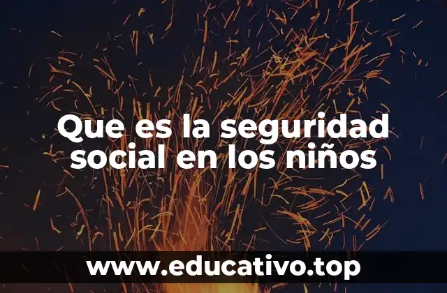 Que es la seguridad social en los niños