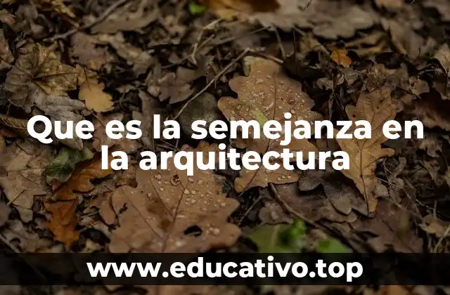 Que es la semejanza en la arquitectura