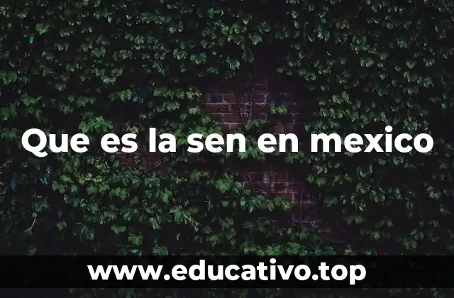 Que es la sen en mexico