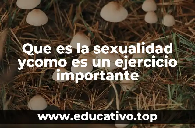 Que es la sexualidad ycomo es un ejercicio importante