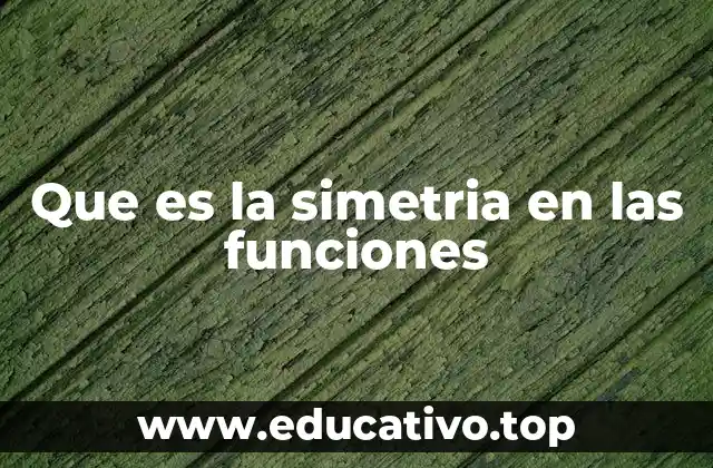 Que es la simetria en las funciones