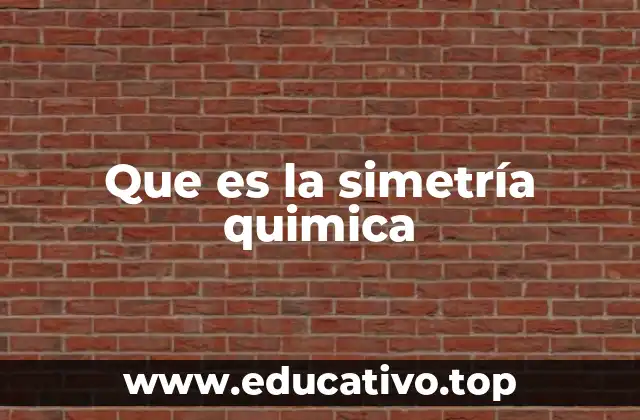 Que es la simetría quimica