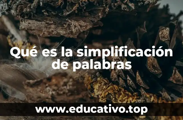 Qué es la simplificación de palabras