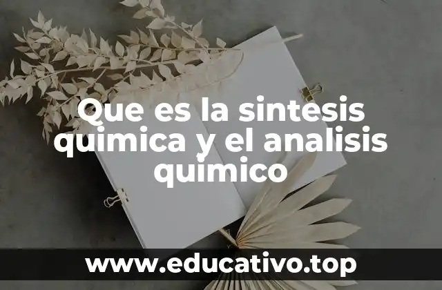 Que es la sintesis quimica y el analisis quimico