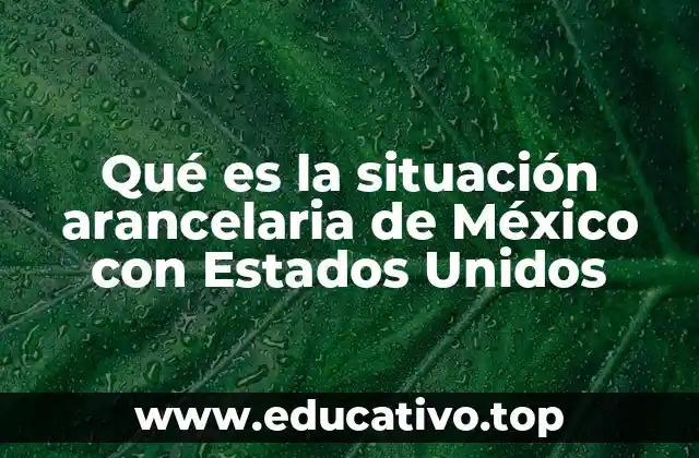 Qué es la situación arancelaria de México con Estados Unidos