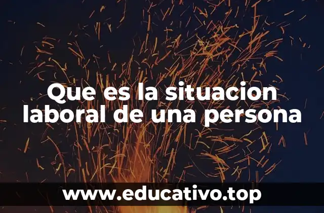 Que es la situacion laboral de una persona
