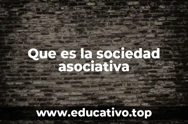 Que es la sociedad asociativa