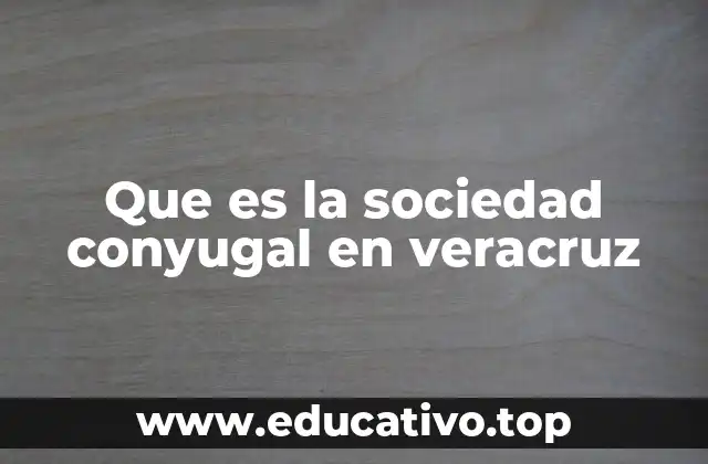 Que es la sociedad conyugal en veracruz