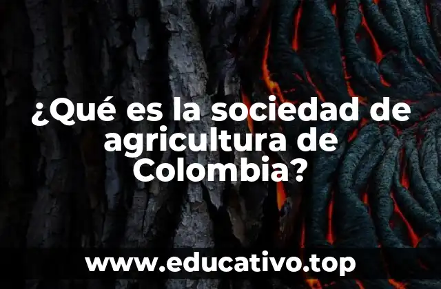 ¿Qué es la sociedad de agricultura de Colombia?