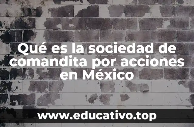 Qué es la sociedad de comandita por acciones en México