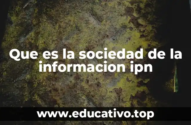 Que es la sociedad de la informacion ipn