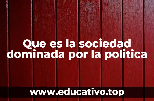 Que es la sociedad dominada por la politica