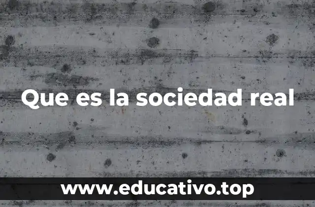 Que es la sociedad real