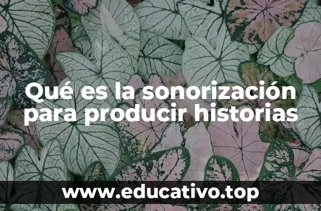 Qué es la sonorización para producir historias
