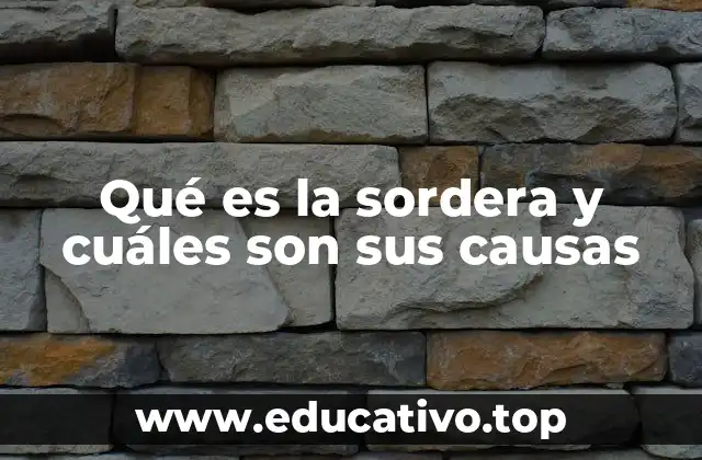 Qué es la sordera y cuáles son sus causas