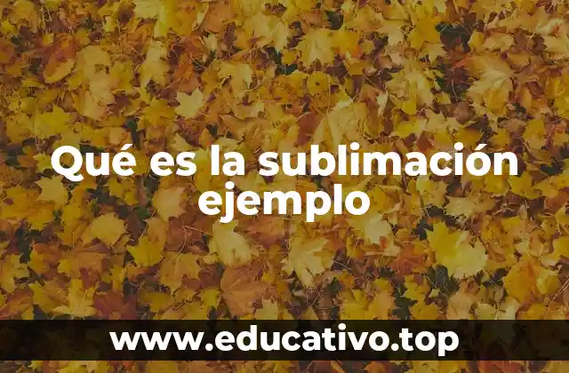Qué es la sublimación ejemplo