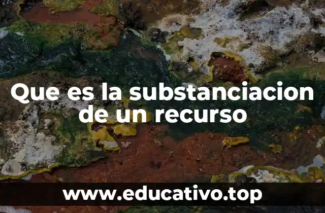 Que es la substanciacion de un recurso