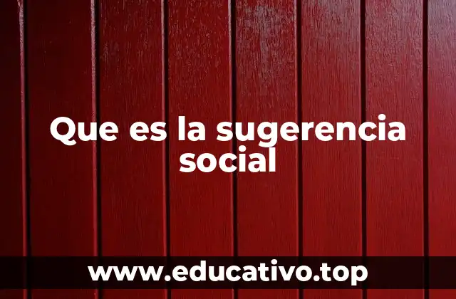 Que es la sugerencia social