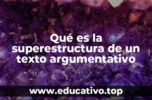 Qué es la superestructura de un texto argumentativo