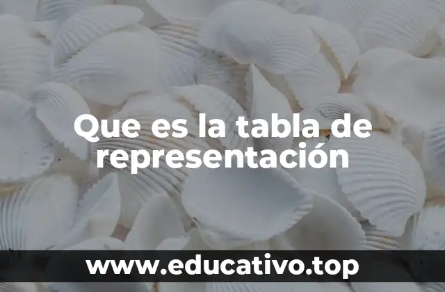 Que es la tabla de representación