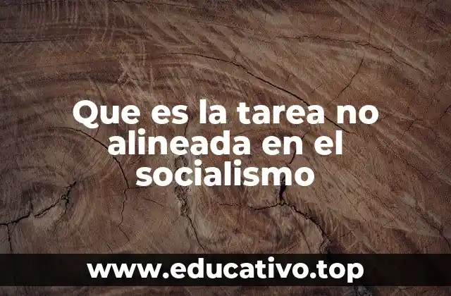 Que es la tarea no alineada en el socialismo