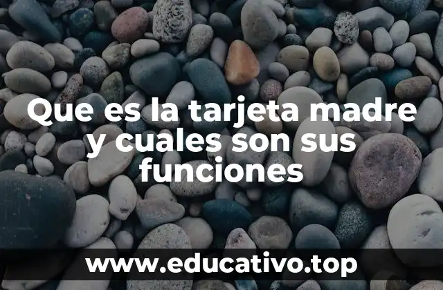 Que es la tarjeta madre y cuales son sus funciones