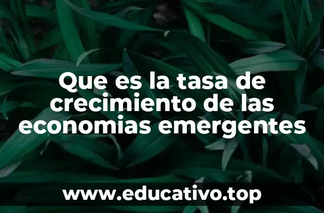 Que es la tasa de crecimiento de las economias emergentes