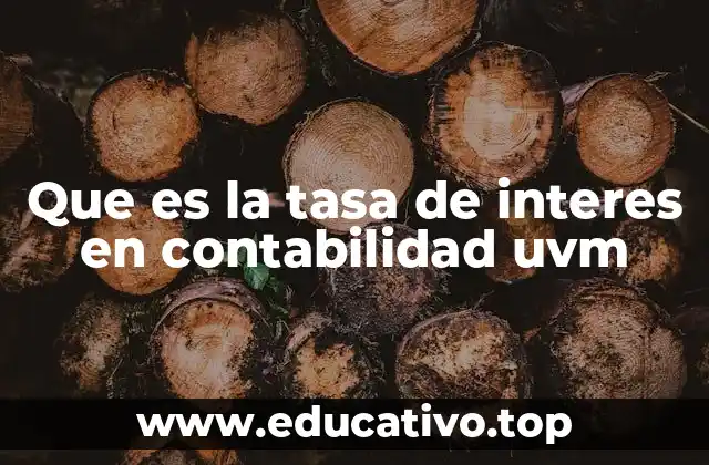 Que es la tasa de interes en contabilidad uvm