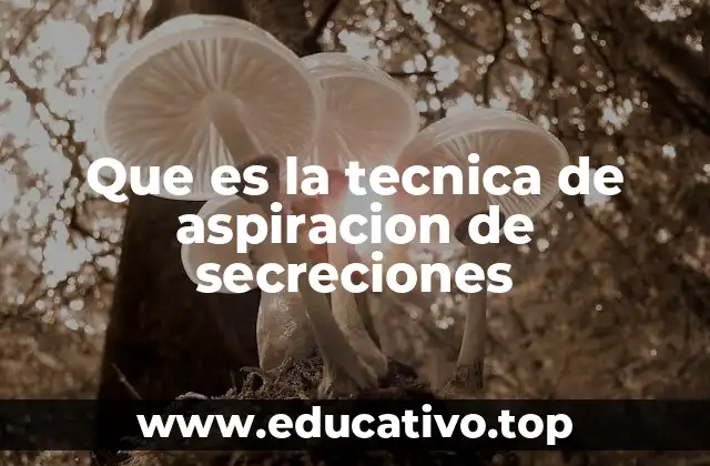 Que es la tecnica de aspiracion de secreciones