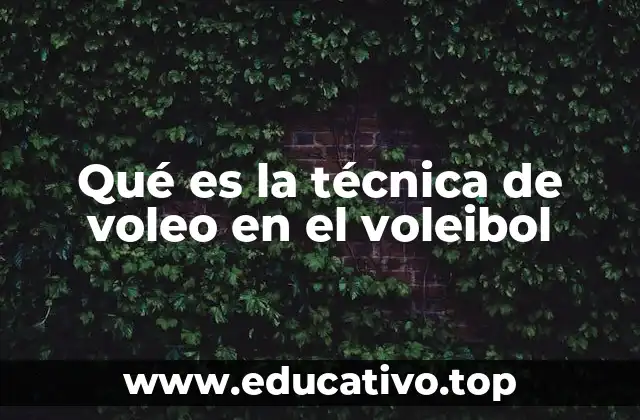 El voleo como estrategia ofensiva en el voleibol