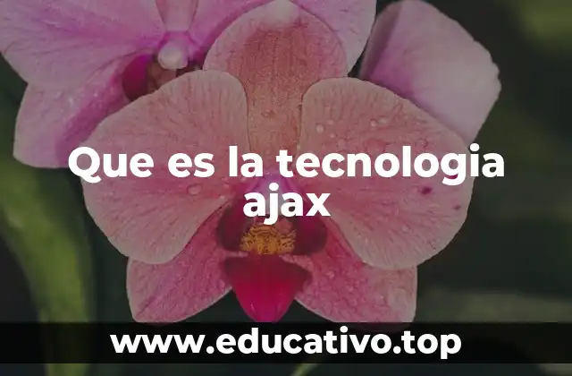 Que es la tecnologia ajax