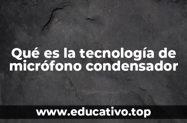 Qué es la tecnología de micrófono condensador