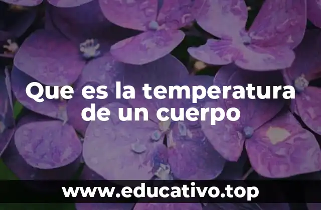 Que es la temperatura de un cuerpo