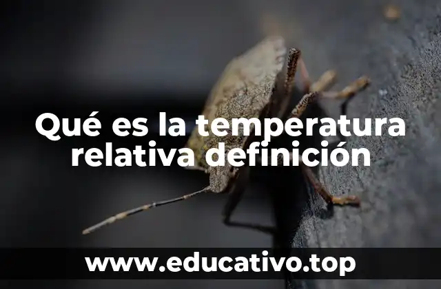 Qué es la temperatura relativa definición