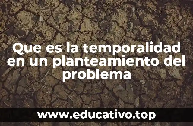 Que es la temporalidad en un planteamiento del problema