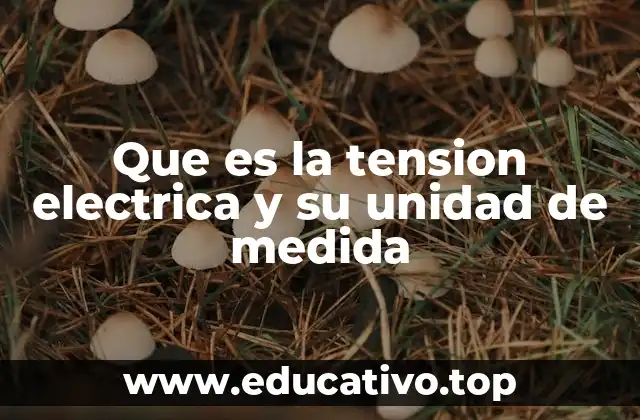 Que es la tension electrica y su unidad de medida
