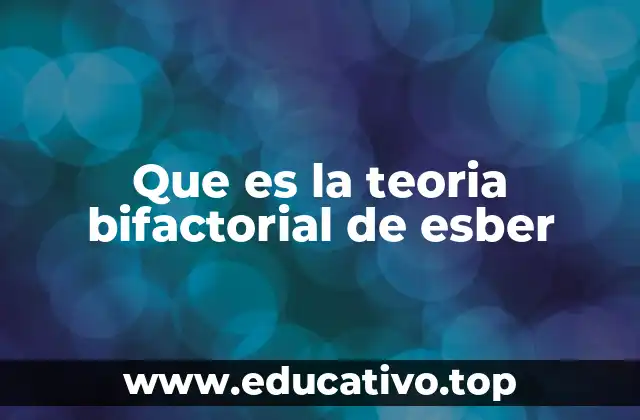Que es la teoria bifactorial de esber