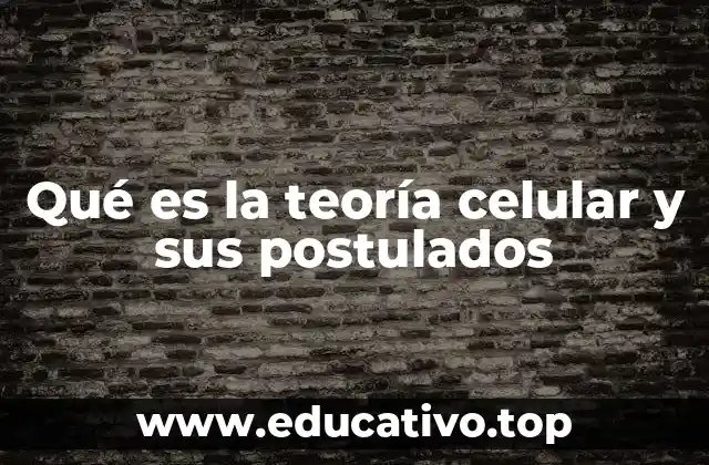 Qué es la teoría celular y sus postulados