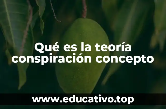 Qué es la teoría conspiración concepto