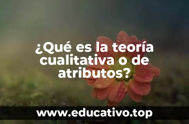 ¿Qué es la teoría cualitativa o de atributos?