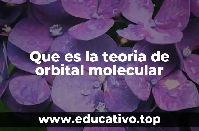 Que es la teoria de orbital molecular