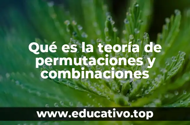 Qué es la teoría de permutaciones y combinaciones