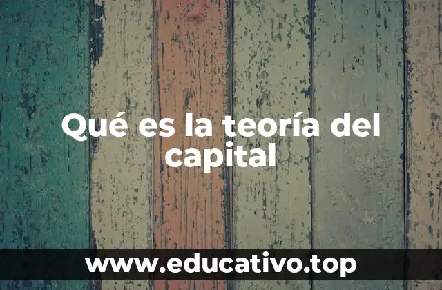 Qué es la teoría del capital