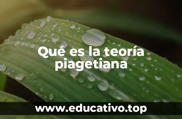 Qué es la teoría piagetiana