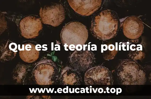 Que es la teoría política