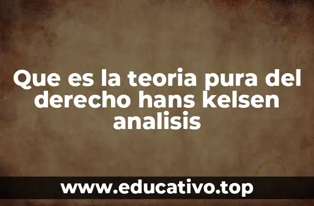 Que es la teoria pura del derecho hans kelsen analisis